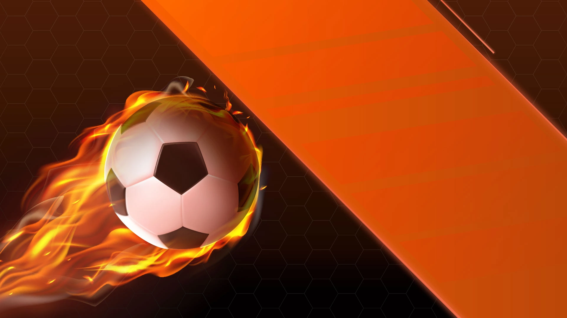 Flaming Soccer Ball Background